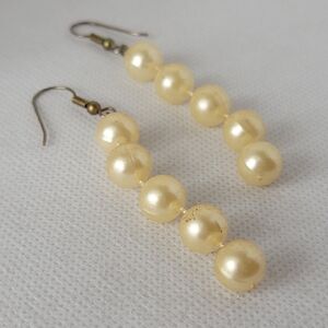 Vintage Faux Pearl Dangling Earrings